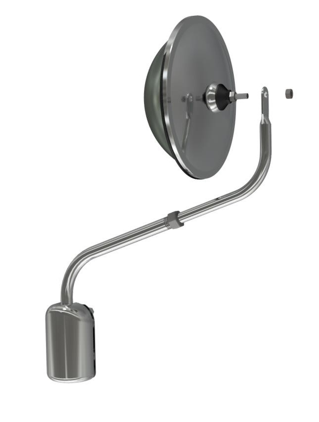 CONVEXO ELIPTICO 8 1/2" CON BPC TLC ACERO INOX.